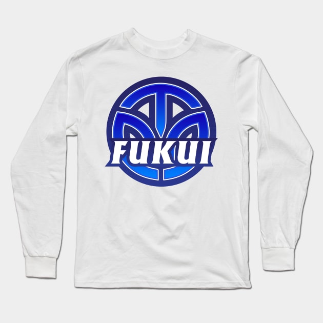 Fukui Prefecture Japanese Symbol Long Sleeve T-Shirt by PsychicCat